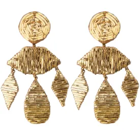 Gio Chandelier- Gold Hammered boullion