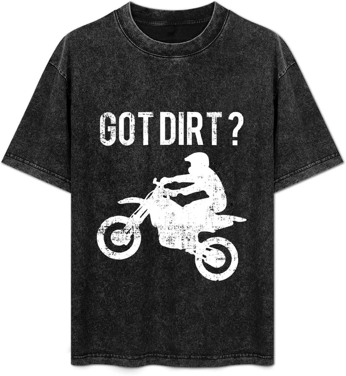 Got Dirt Bike Vintage Men's T Shirt Round Neck Drop Shoulder Tee Top Short Sleeve Pullover for Women