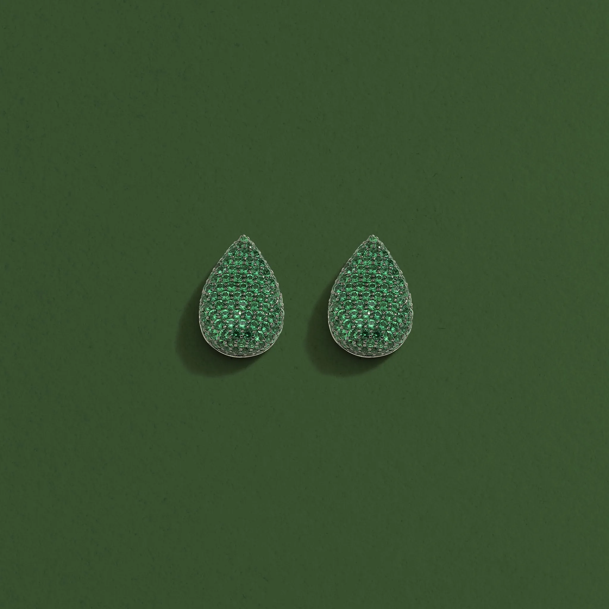 Green Drop Earrings