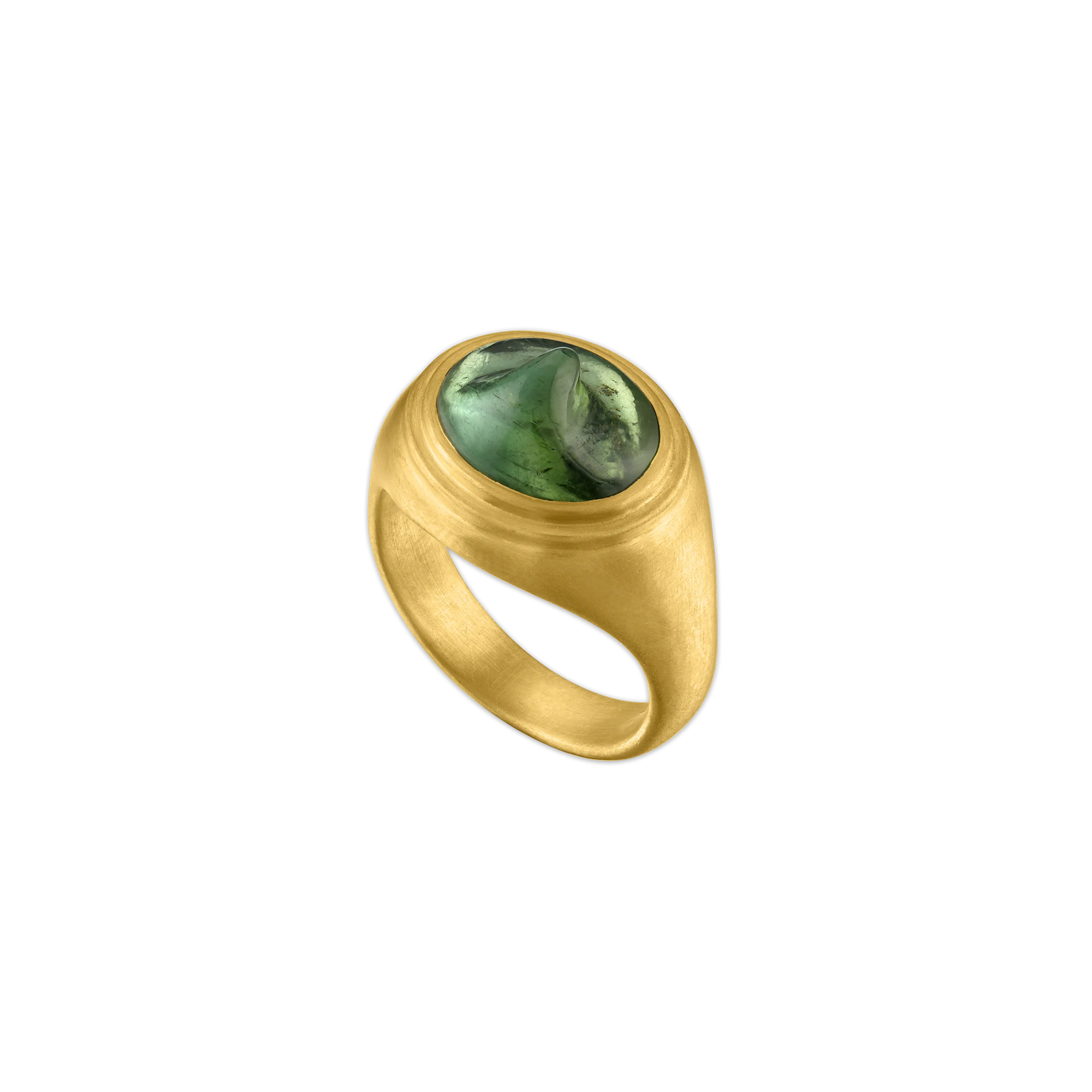 Green Tourmaline Tempus Prunt Ring