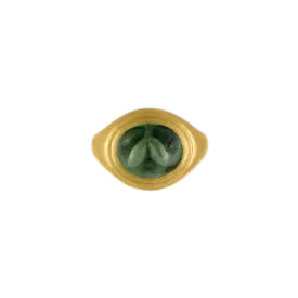 Green Tourmaline Tempus Prunt Ring