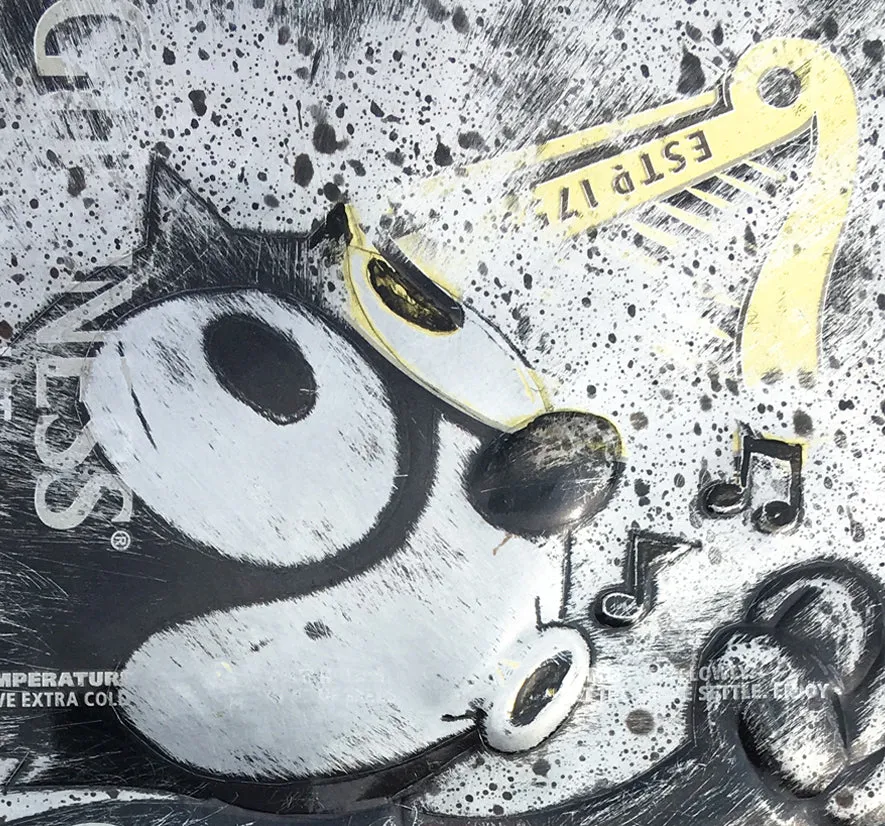 Hand Signed PRINT by Chris Duncan, FELIX on GUINNESS Can
