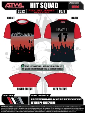Hit Squad Tampa Skyscape Full Dye Men's Jersey