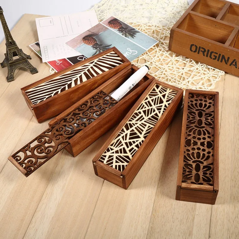 Hollow Wooden Storage Box 4 Creative Styles