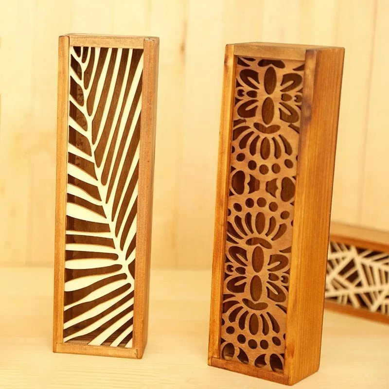 Hollow Wooden Storage Box 4 Creative Styles