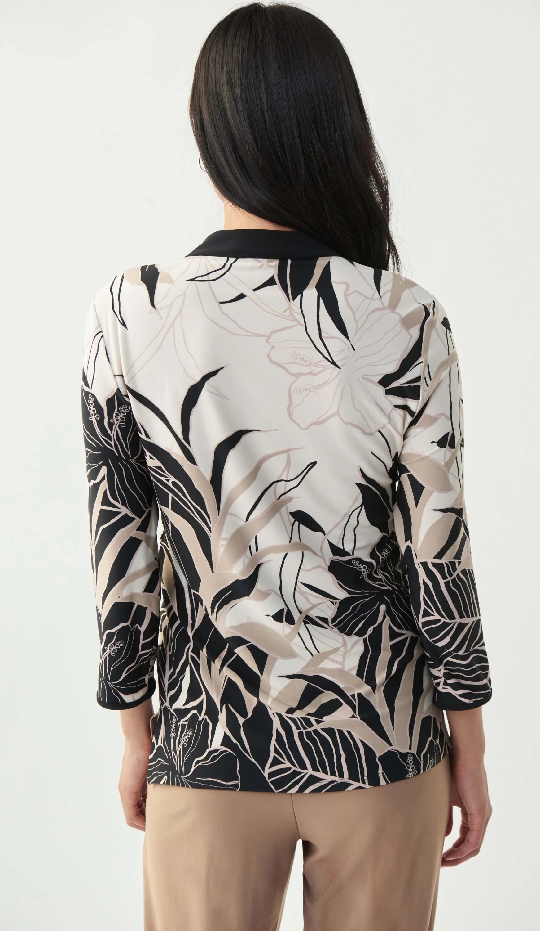 Joseph Ribkoff Black/Beige Top Style 221118