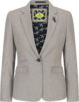 Ladies Tweed Beige Blazer Wool Classic Hunting Jacket Vintage 1920s Retro