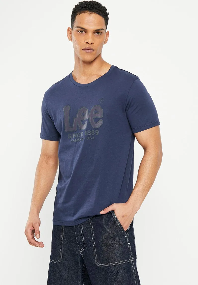 Lee T-Shirt - Gel Outline (Dark Navy)