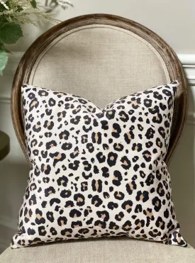 Leopard Print Cushions - 16" Throw Pillow With Heart Zipper