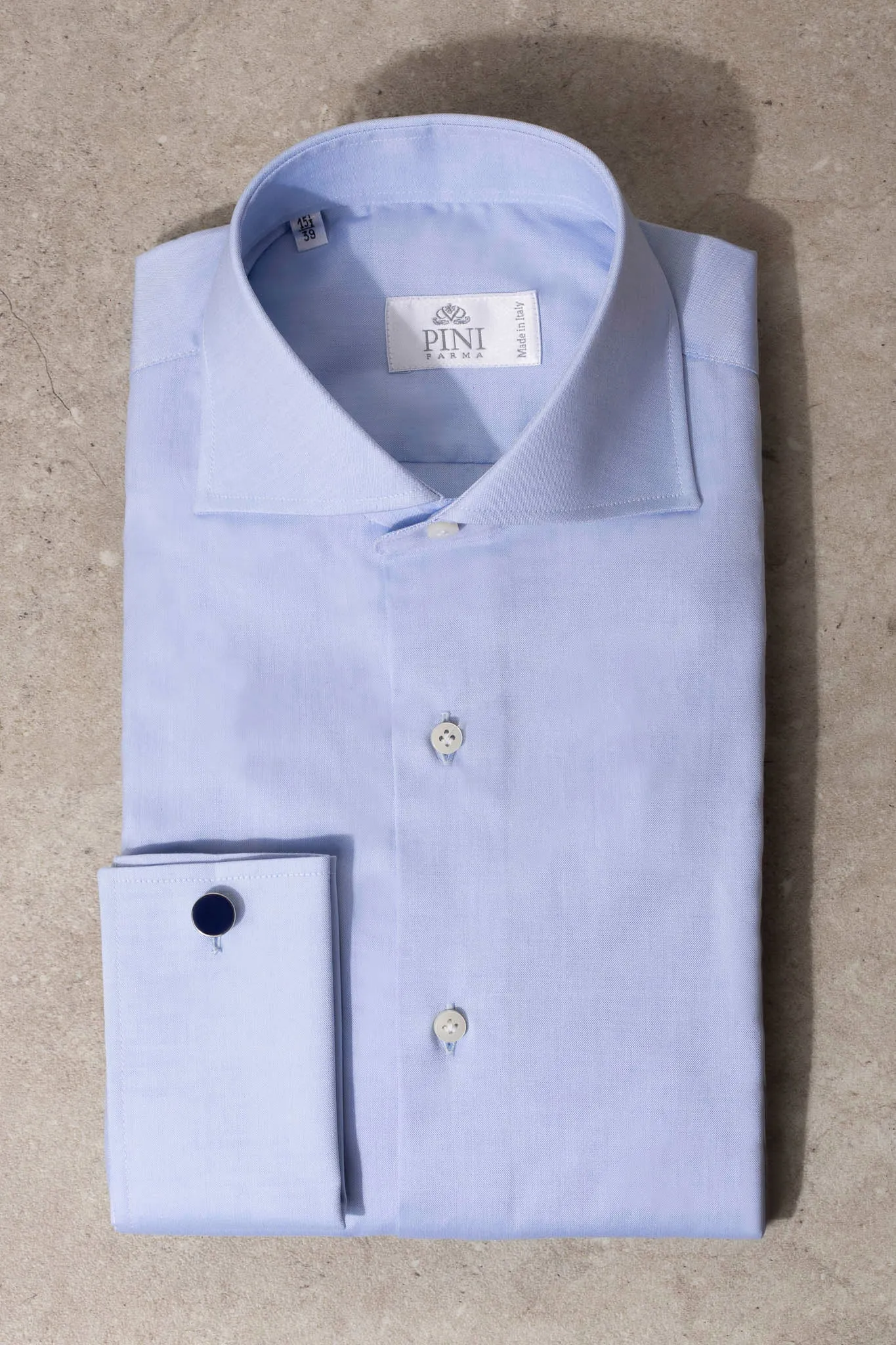 Light blue Shirt with double cuff - Made In Italy