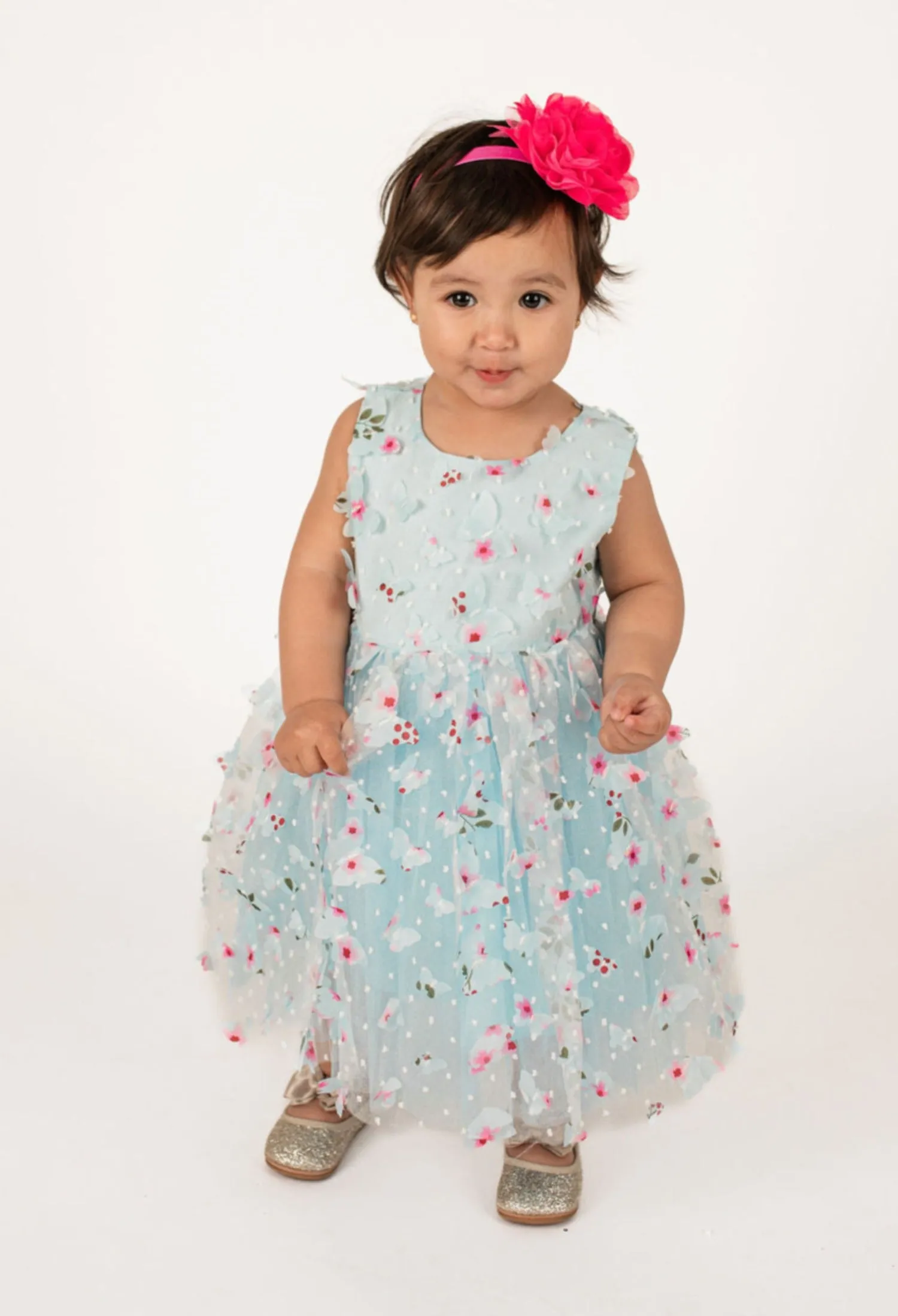 Little Girl's Blossoming Butterflies Dress