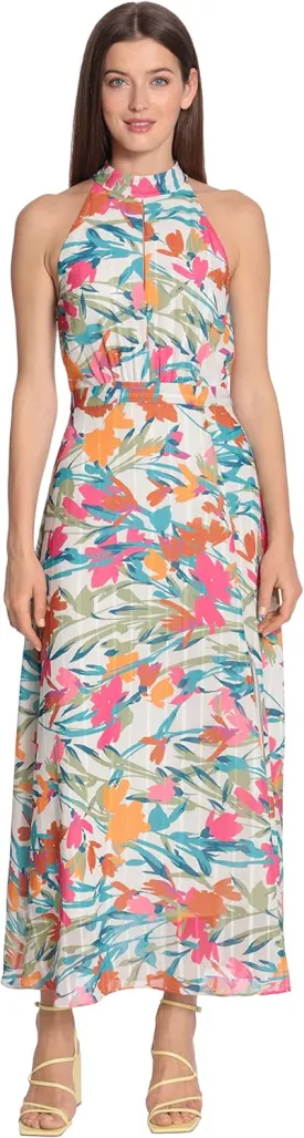 Maggy London Women's Halter Neck Maxi Dress