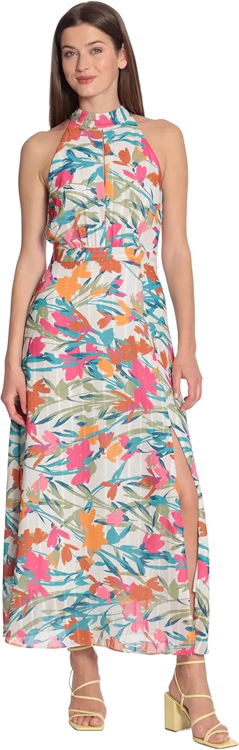 Maggy London Women's Halter Neck Maxi Dress