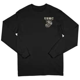 Marines Old School Heritage Sand Chest Seal Long Sleeve Tee