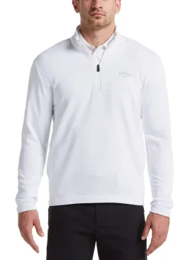 Mens 1/4 Zip Front Ottoman Pullover
