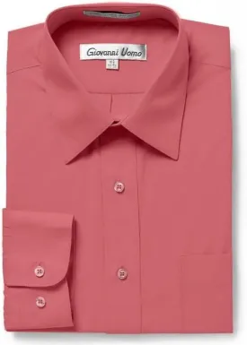 Men's Dress Shirts Regular Fit Solid Long Sleeve Formal Shirt Business Casual Button Down Shirts