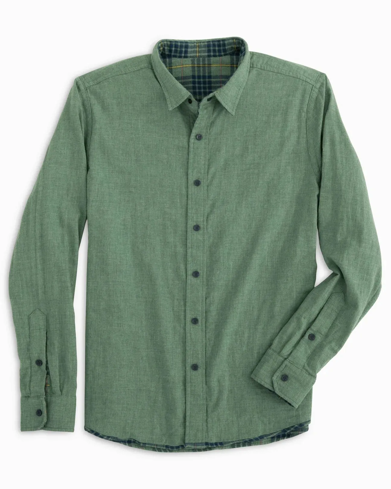 Men's Payton Heather Reversible Plaid Button Up Shirt