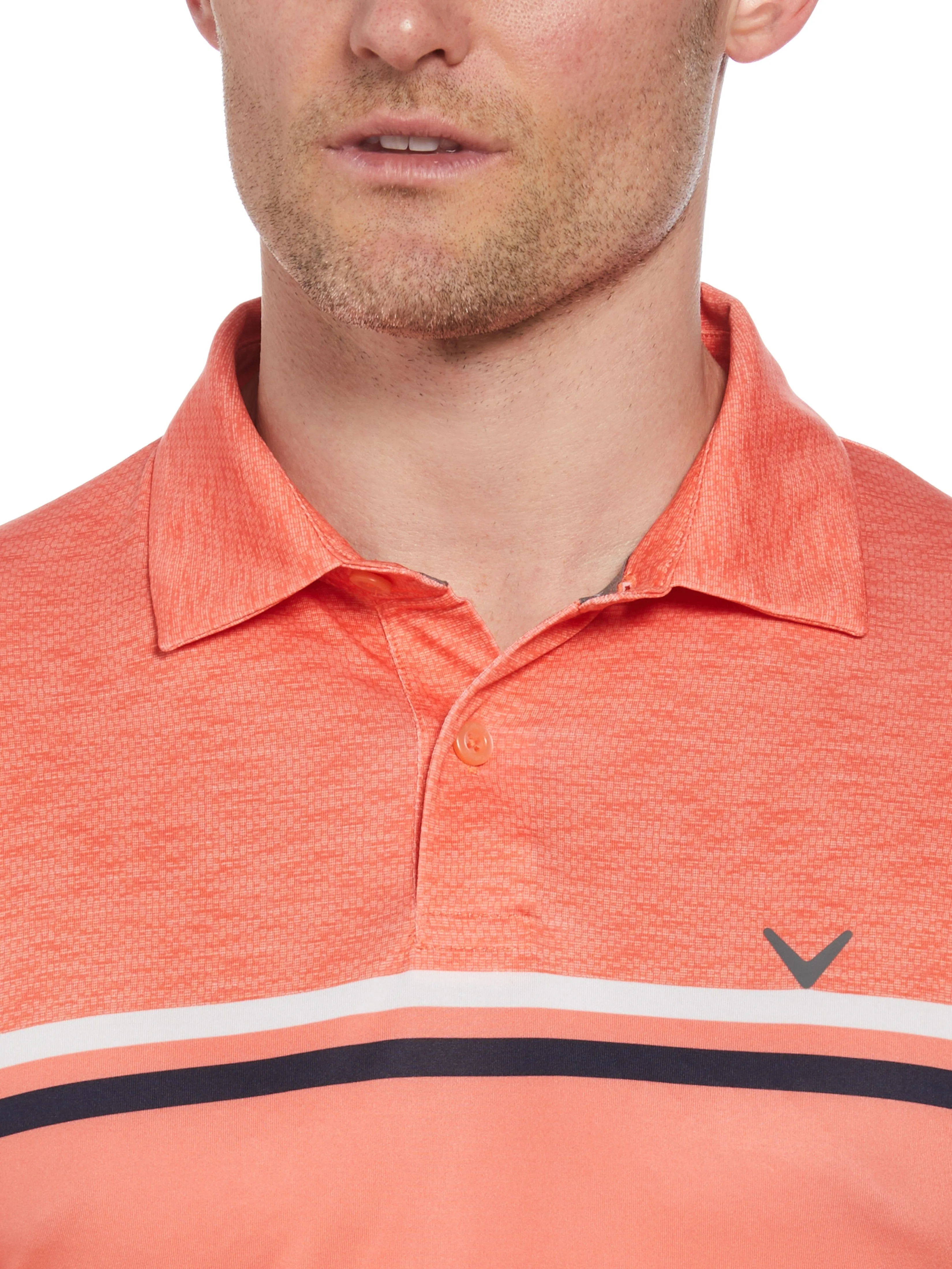 Men's Short Sleeve Engineered Printed Block Polo Shirt
