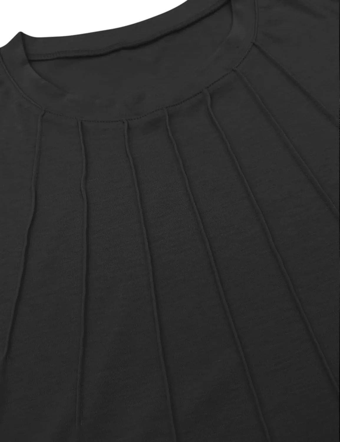Minclouse Women's Casual Cap Short Sleeves Mini Dresses Cute Pleated T Shirt Dress with Pockets