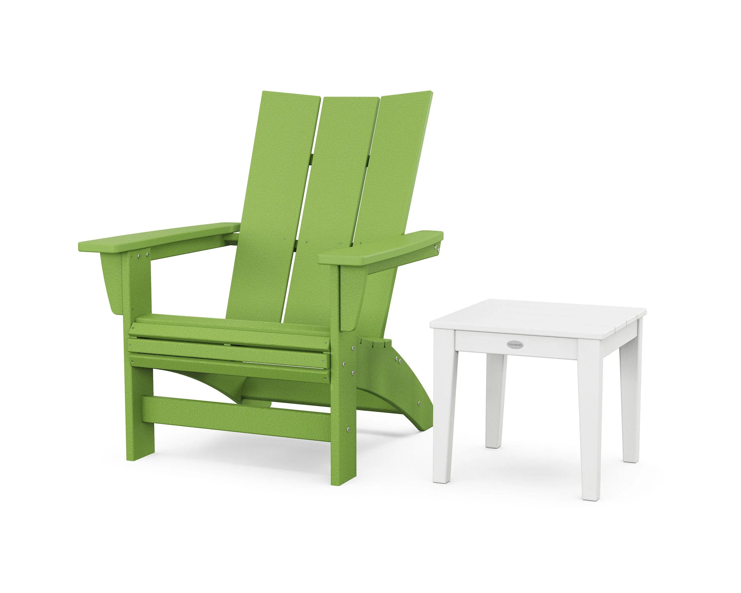 Modern Grand Adirondack Chair with Side Table