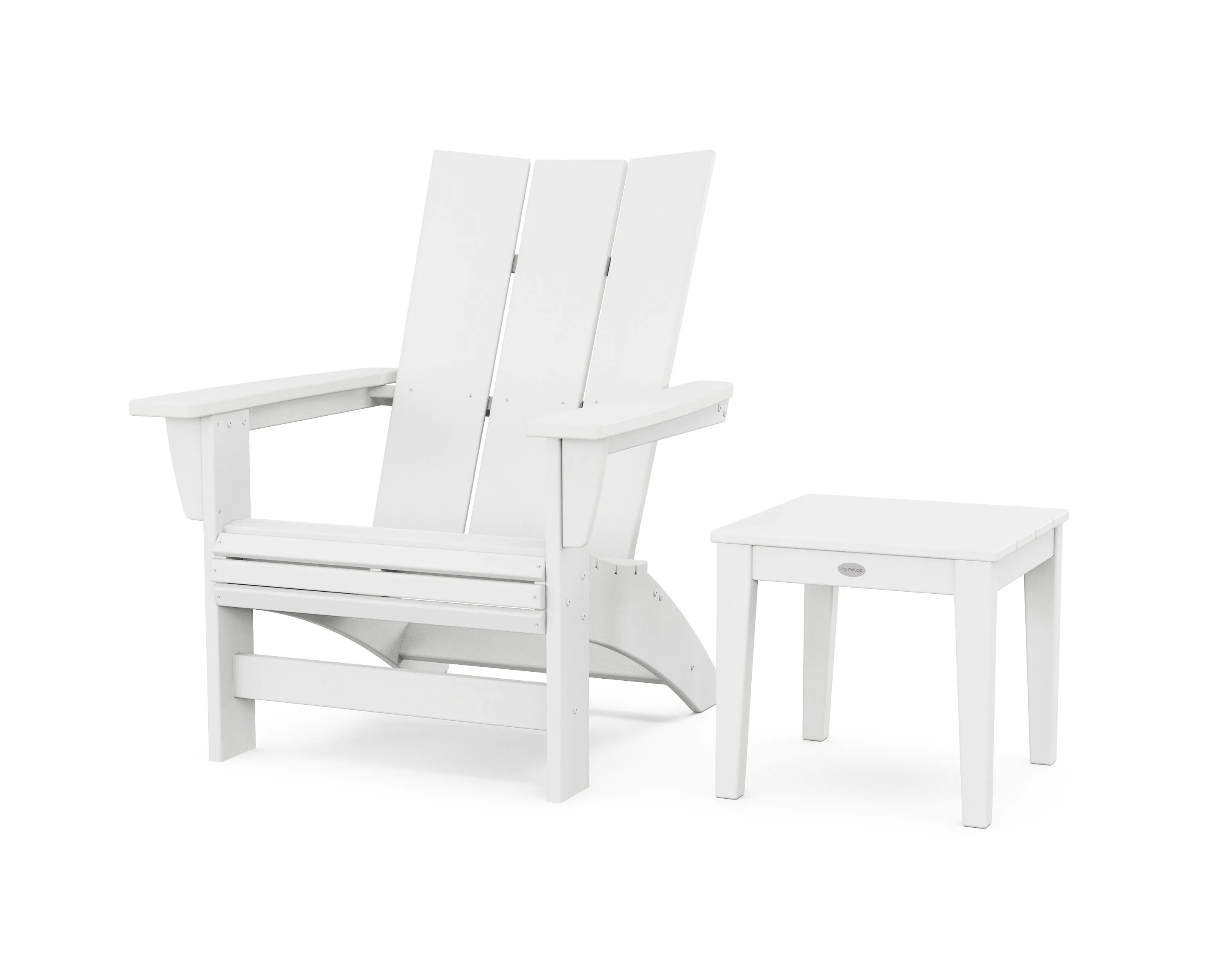 Modern Grand Adirondack Chair with Side Table