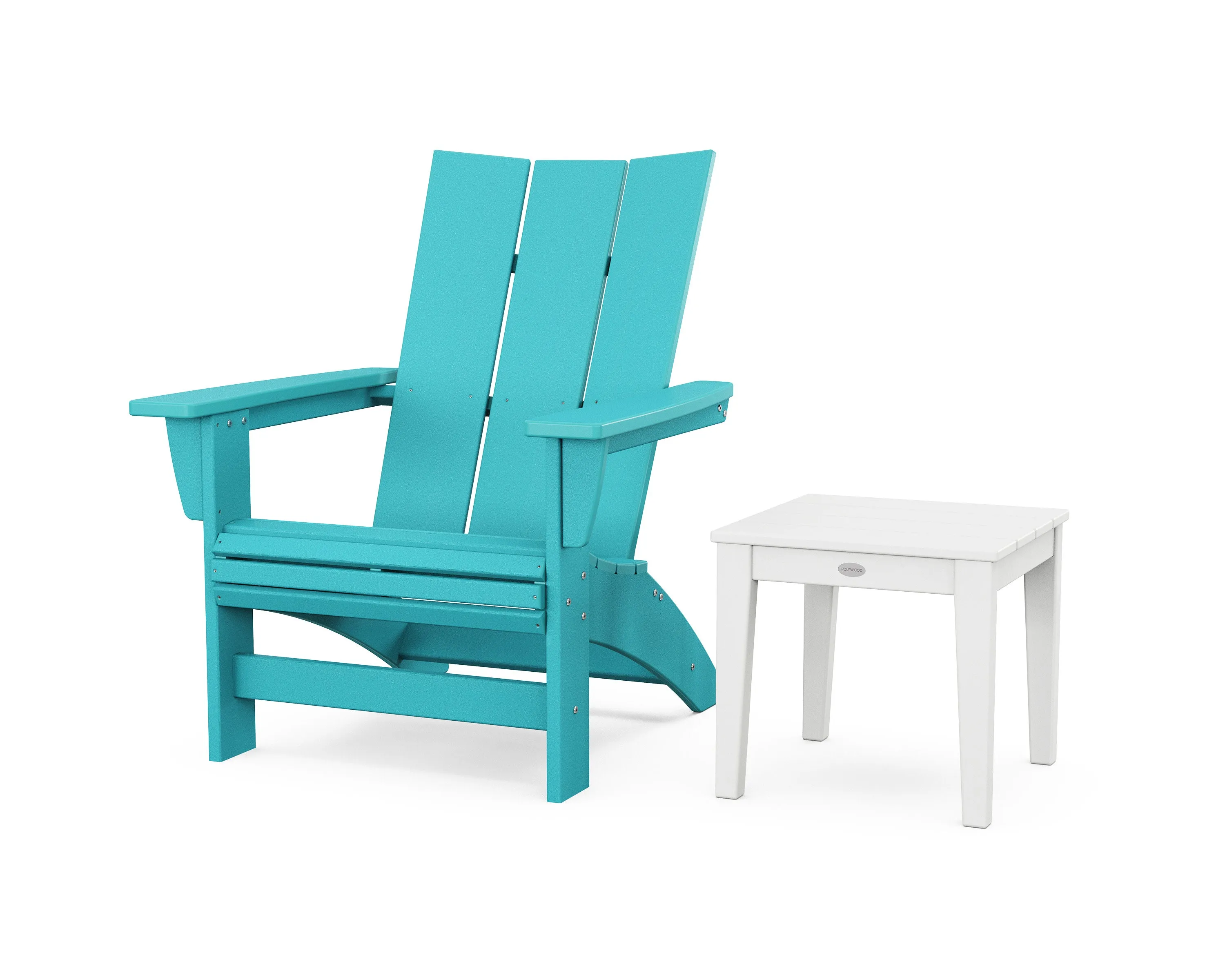 Modern Grand Adirondack Chair with Side Table