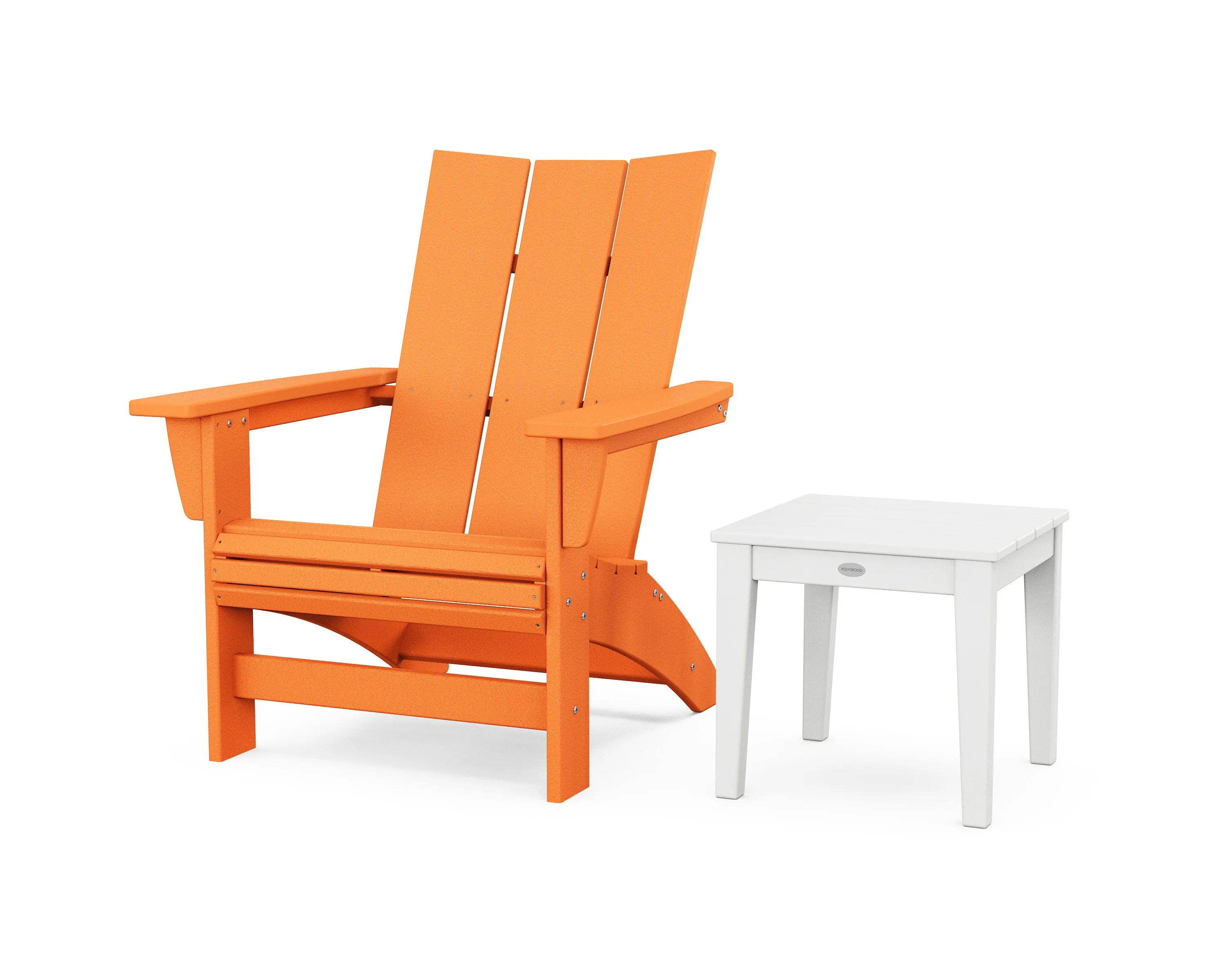 Modern Grand Adirondack Chair with Side Table