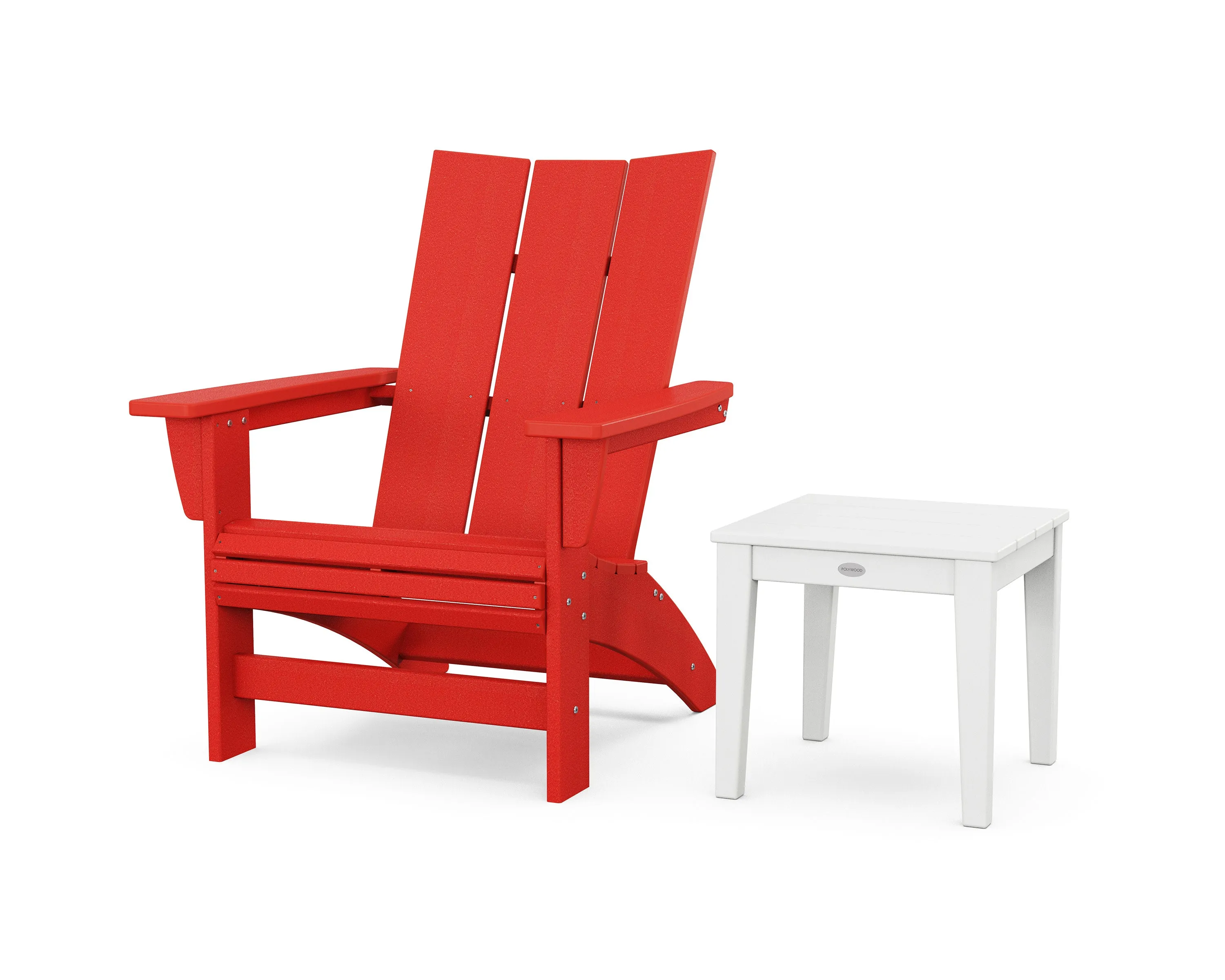 Modern Grand Adirondack Chair with Side Table