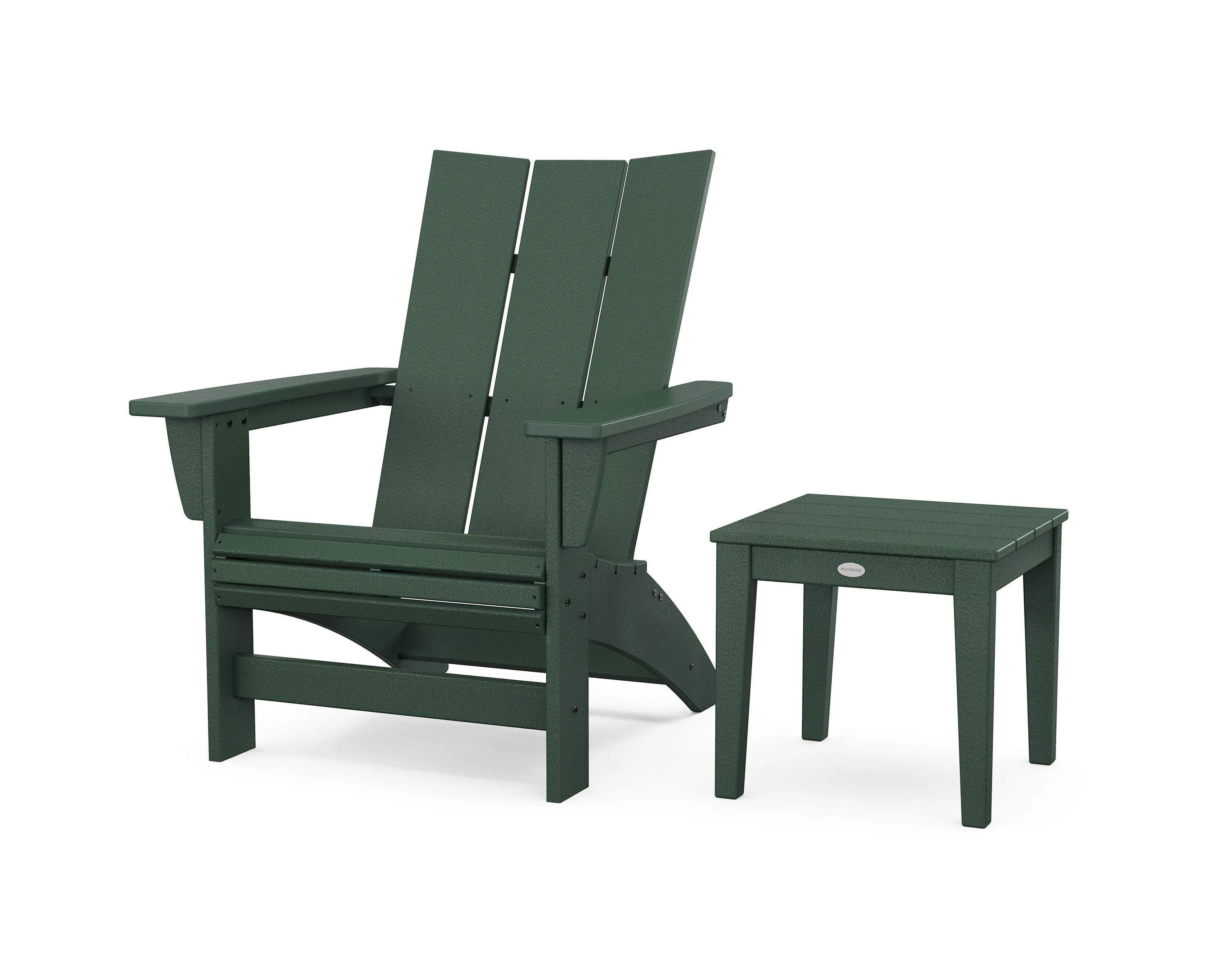 Modern Grand Adirondack Chair with Side Table