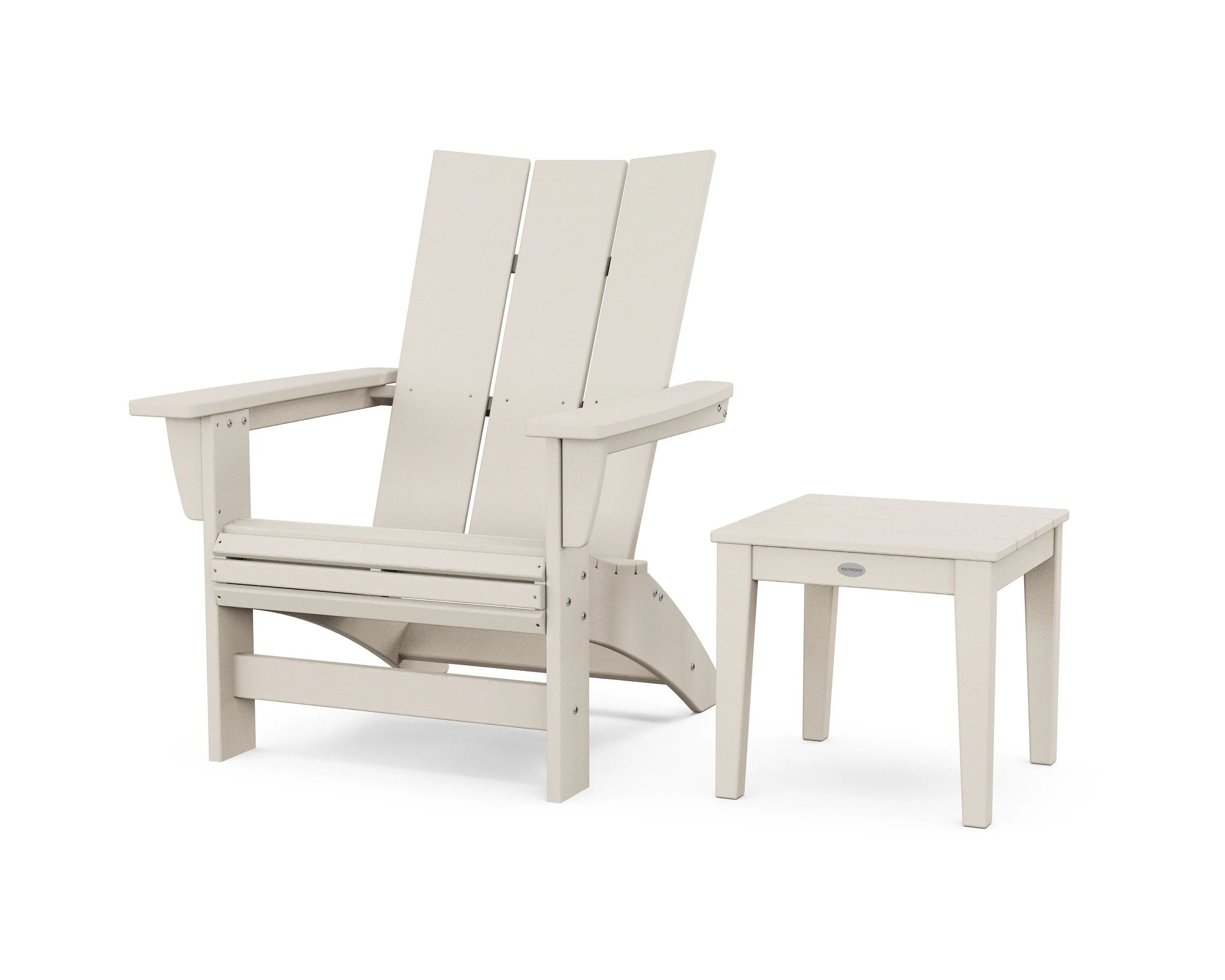 Modern Grand Adirondack Chair with Side Table