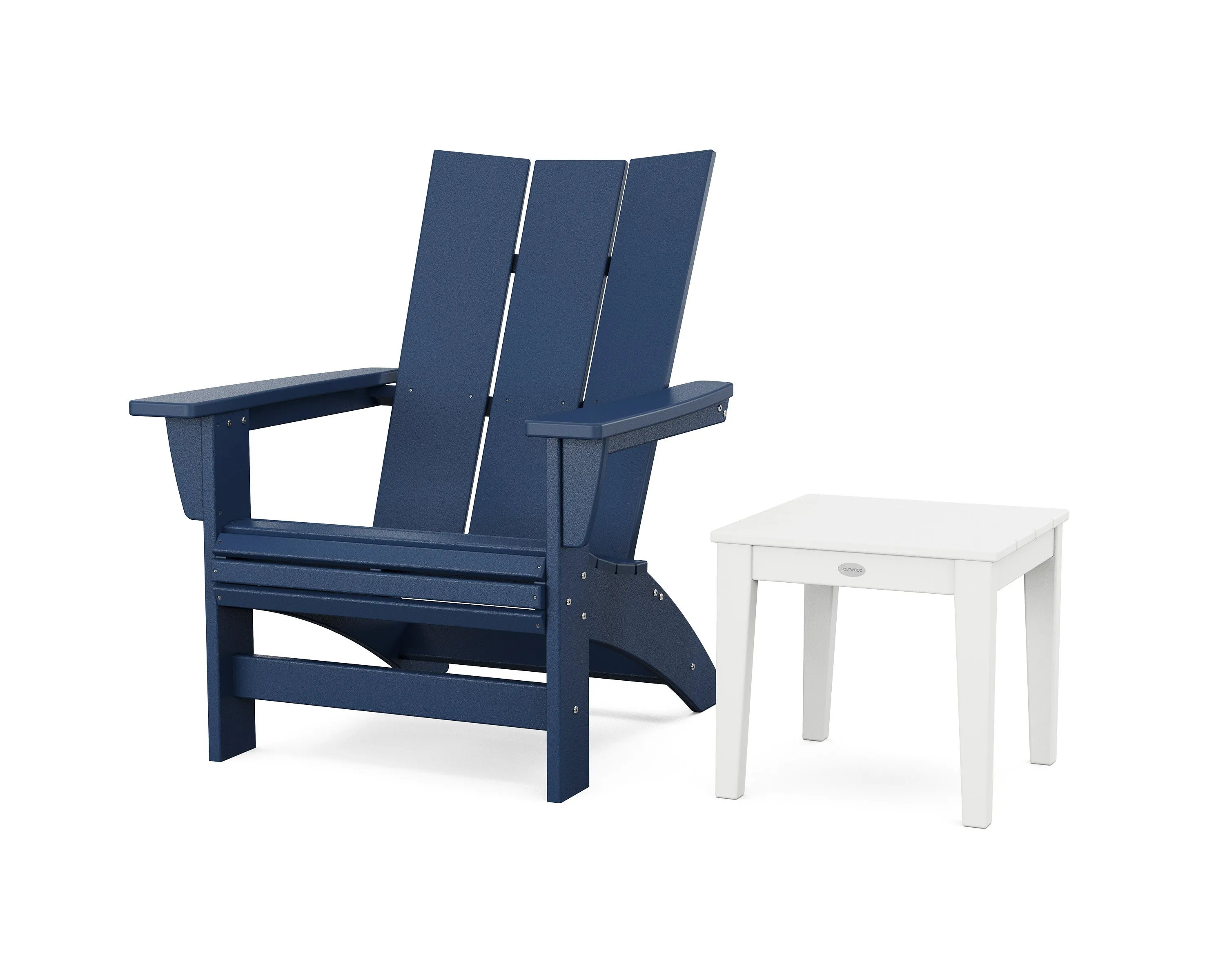 Modern Grand Adirondack Chair with Side Table
