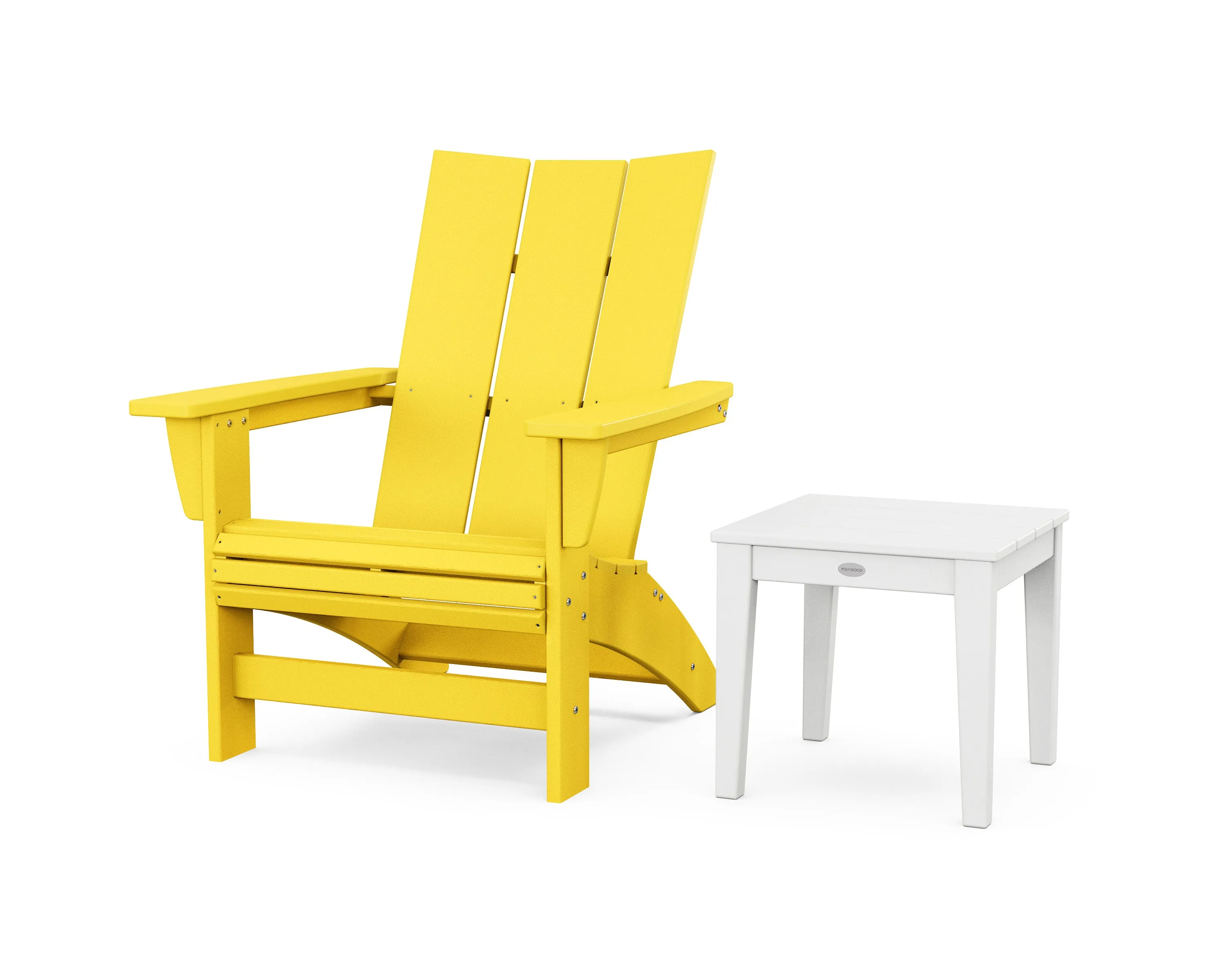 Modern Grand Adirondack Chair with Side Table