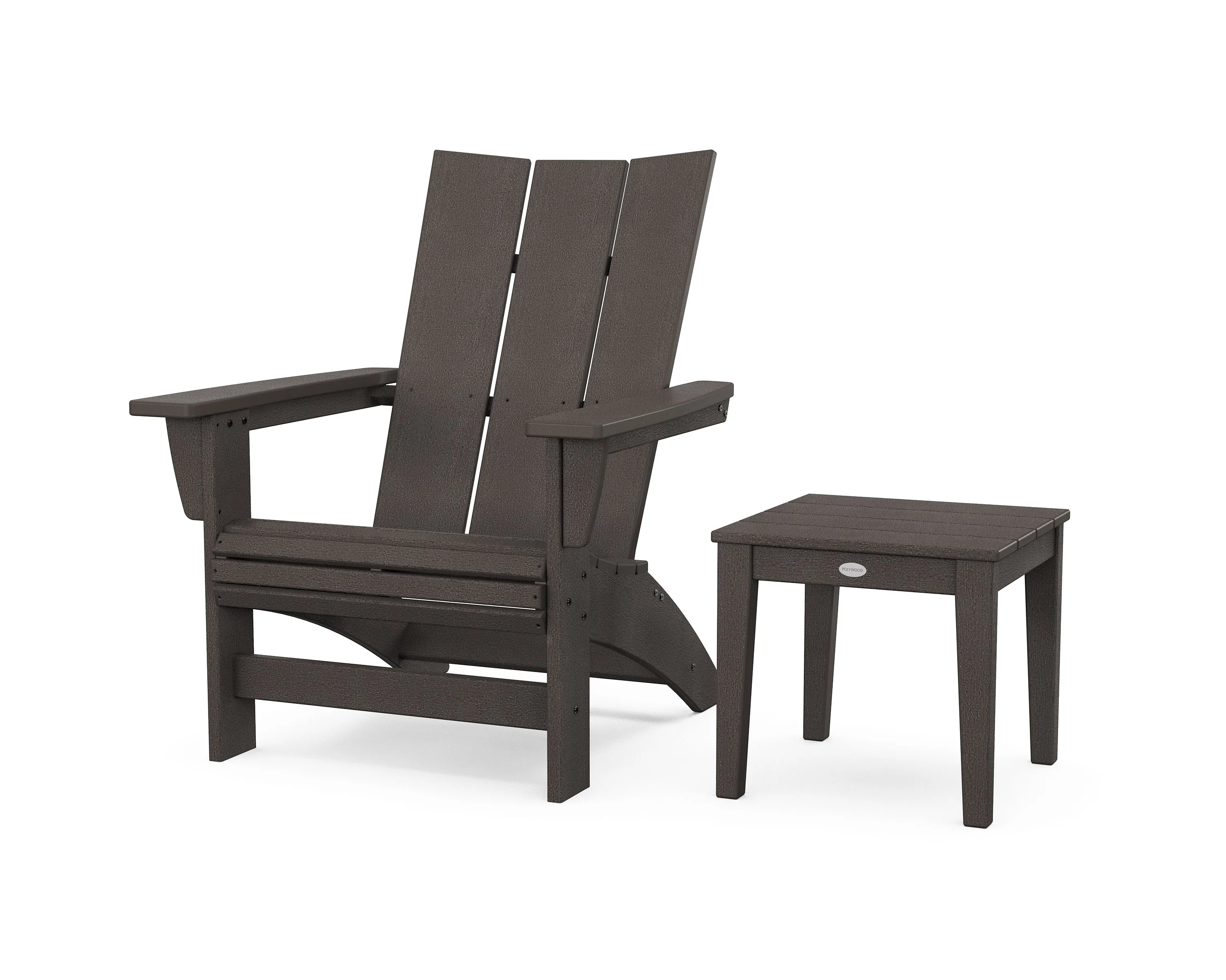 Modern Grand Adirondack Chair with Side Table