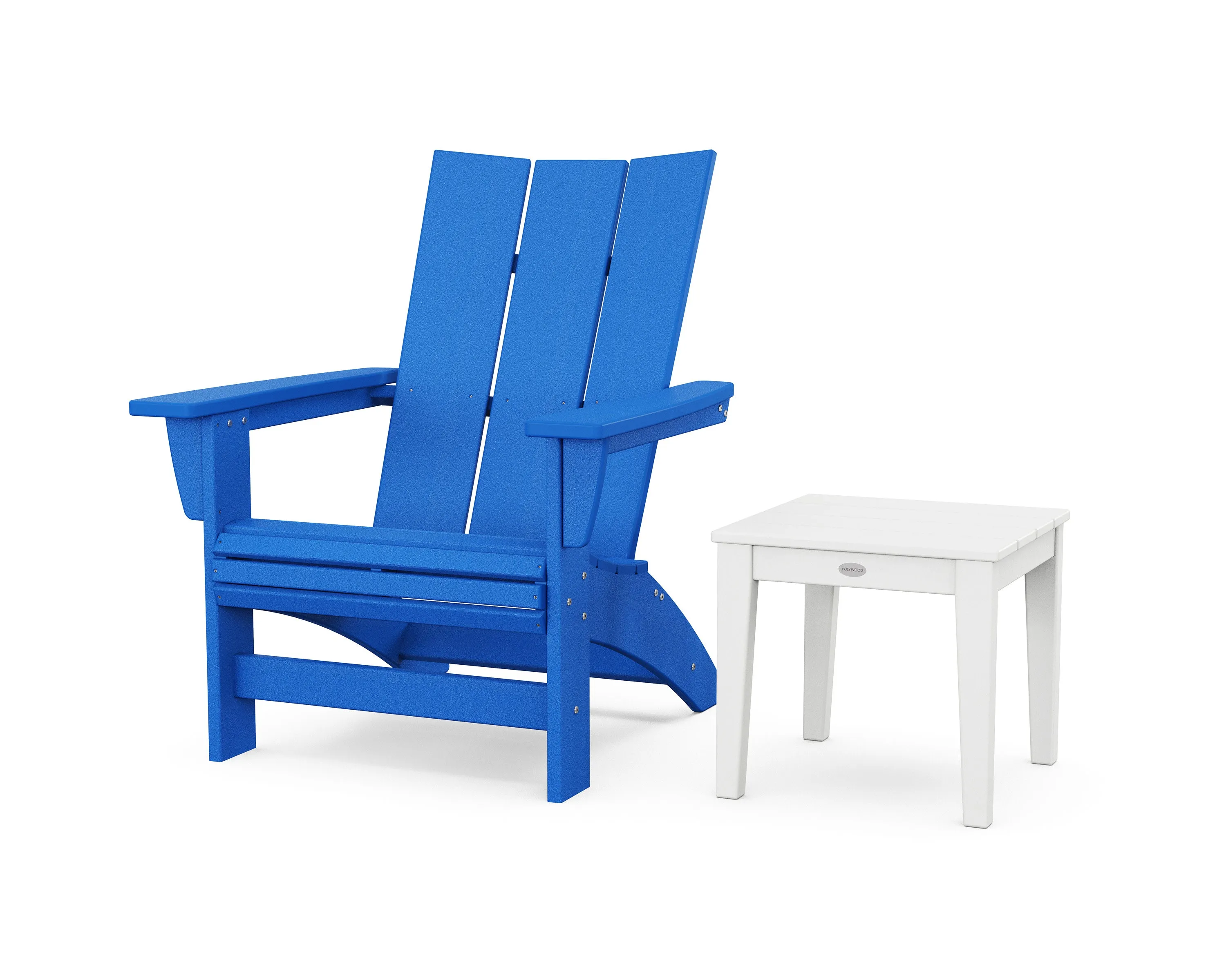 Modern Grand Adirondack Chair with Side Table