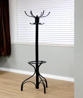 modern Home Craft 12-Hook Metal Coat Rack, Black