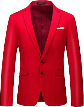 MOGU Men's Slim Fit Sport Coat Blazer Casual Formal Suit Jacket for Party Business Wedding Prom and Homecoming