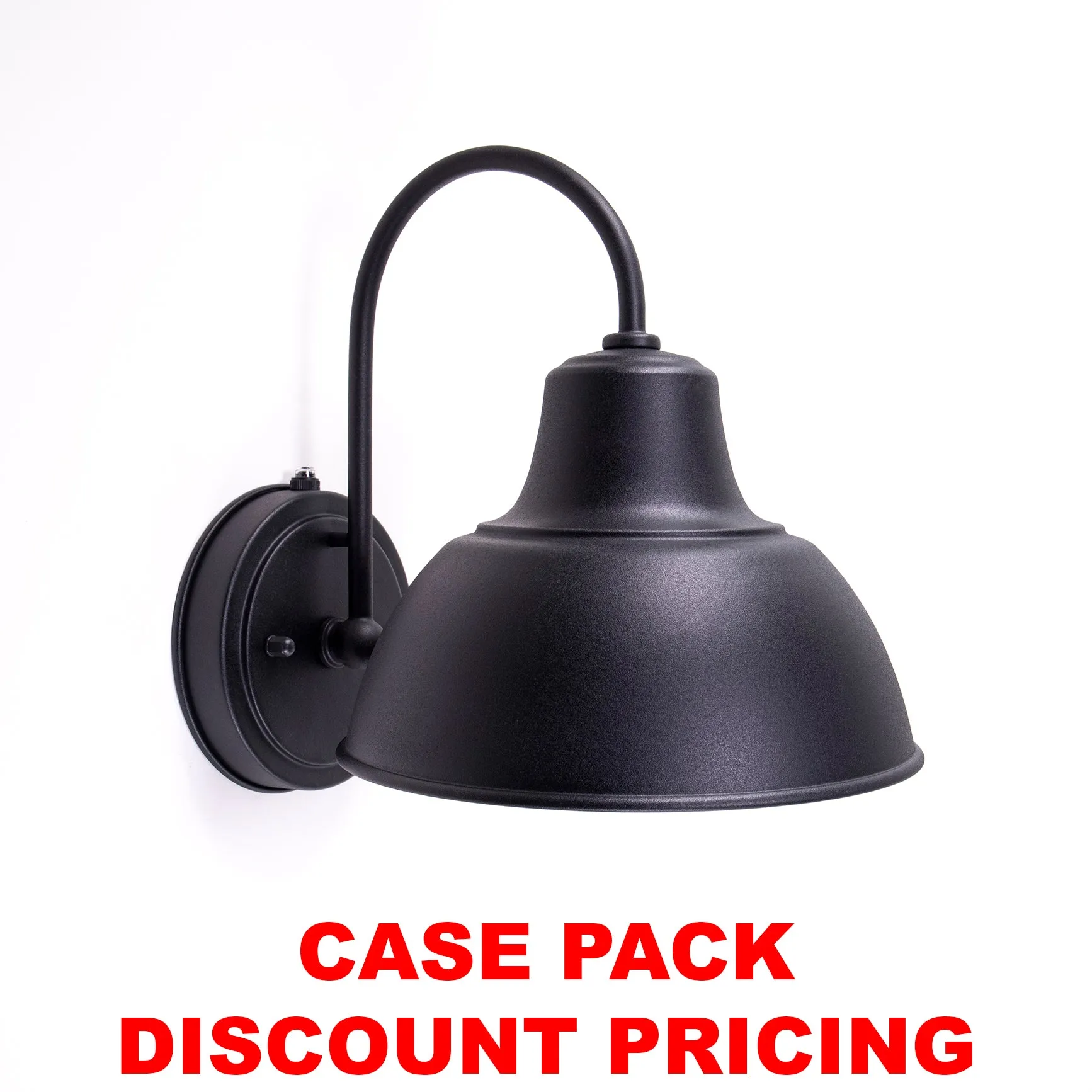 Oakhouse Dusk to Dawn 8.5” Barn Light or Farmhouse Wall Light, Wet Location, White Reflective Shade, Black, Galvanize or Rustic Bronze Finish Available