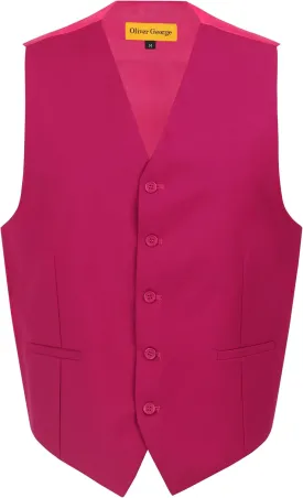 Oliver George Men's Solid Formal Business Dress Vest Waistcoat Vest for Suit or Tuxedo