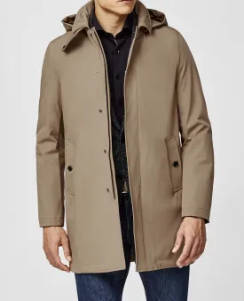 Olmetex Beige Stretch Unconstructed Bonded Water-Repellent Windbreaker
