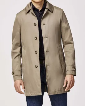 Olmetex Camel Cotton Blend Unconstructed Water-Repellent Windbreaker