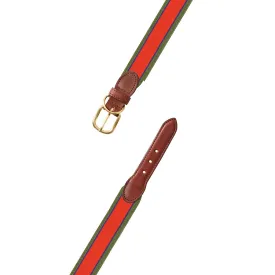 Orange & Green Grosgrain Ribbon Dog Collar
