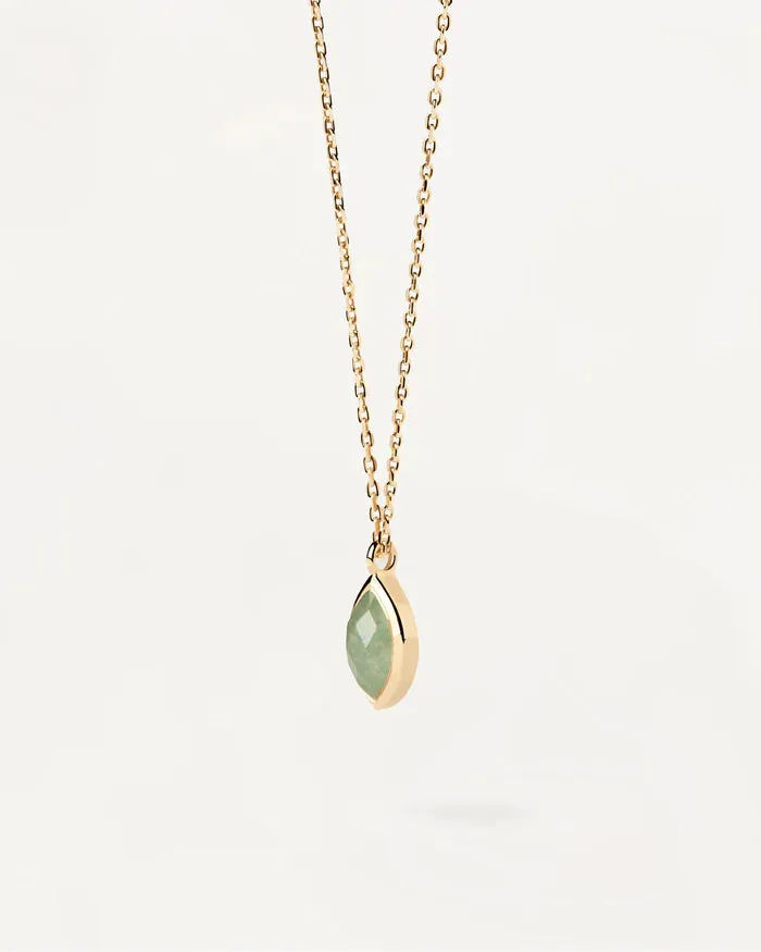 PD Paola Green Aventurine Nomad Necklace, Gold