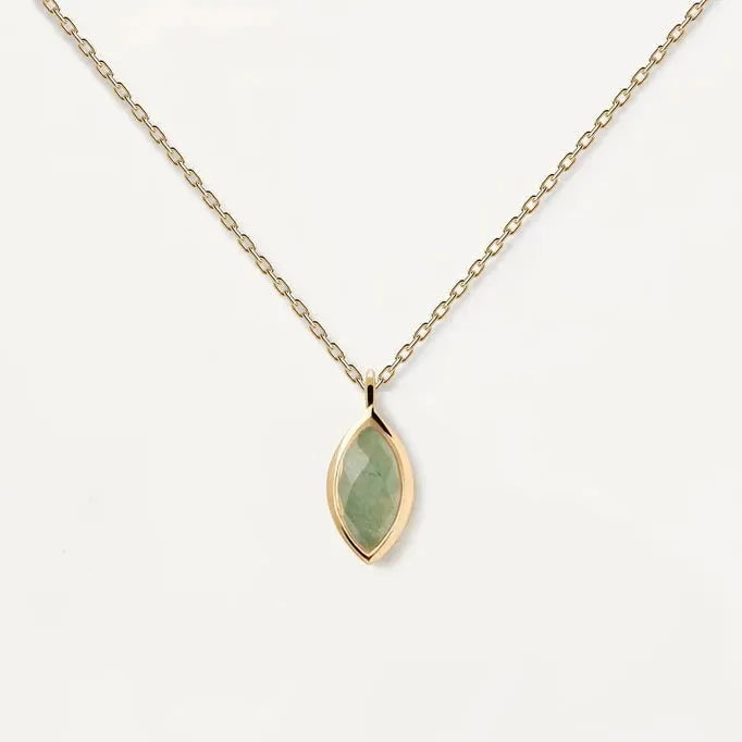 PD Paola Green Aventurine Nomad Necklace, Gold