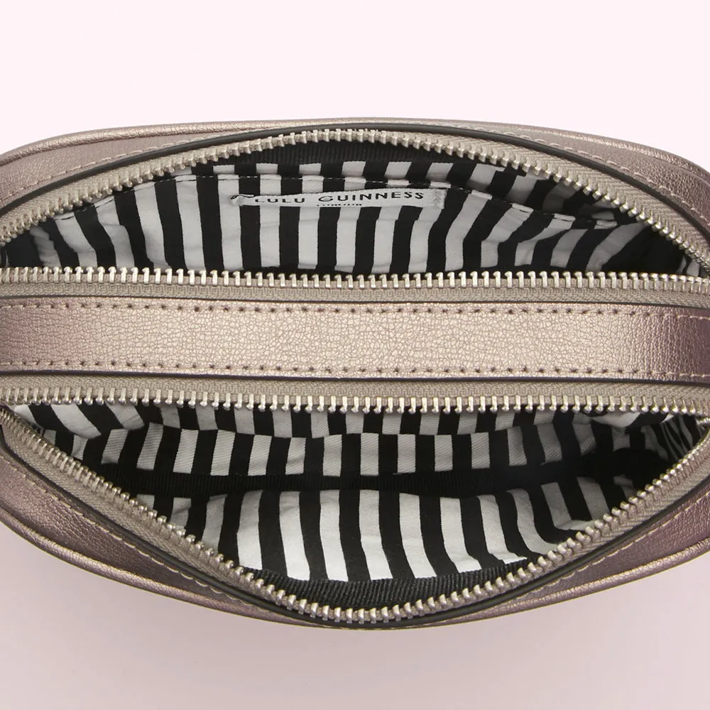 PEWTER LEATHER COLE CROSSBODY BAG