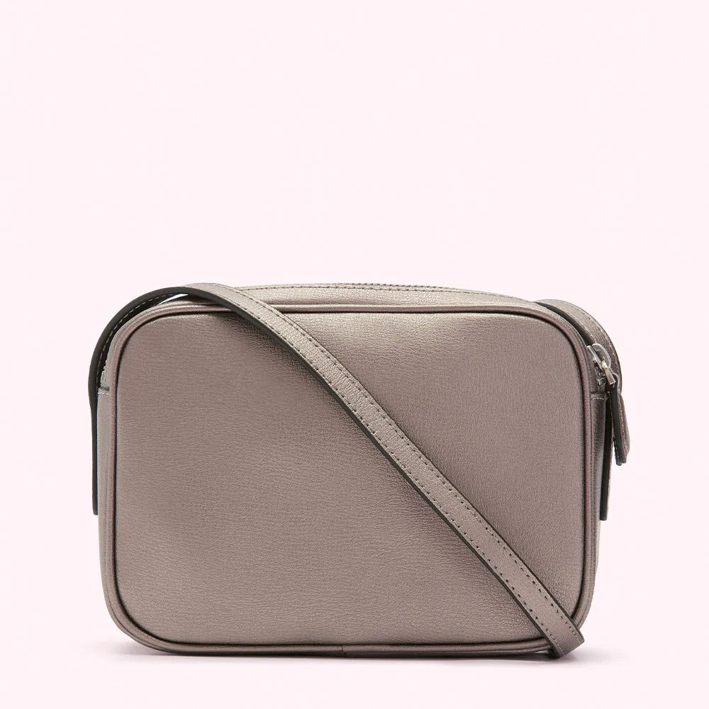 PEWTER LEATHER COLE CROSSBODY BAG