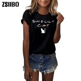 Smelly Cat Printed T-shirt