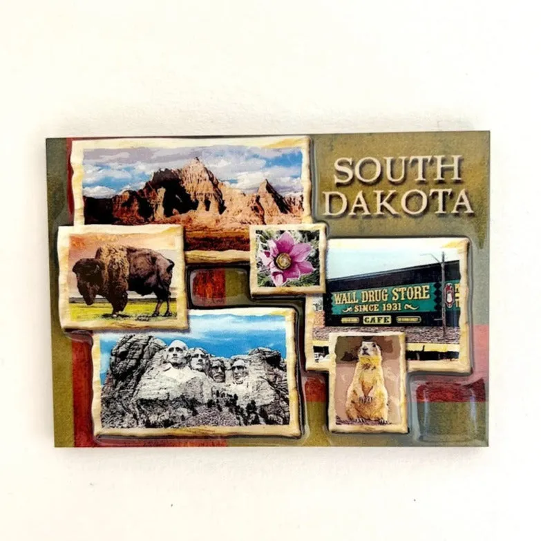 South Dakota Photo Collage Magnet