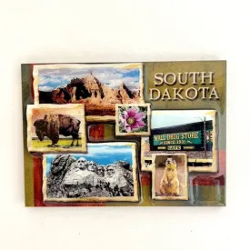 South Dakota Photo Collage Magnet