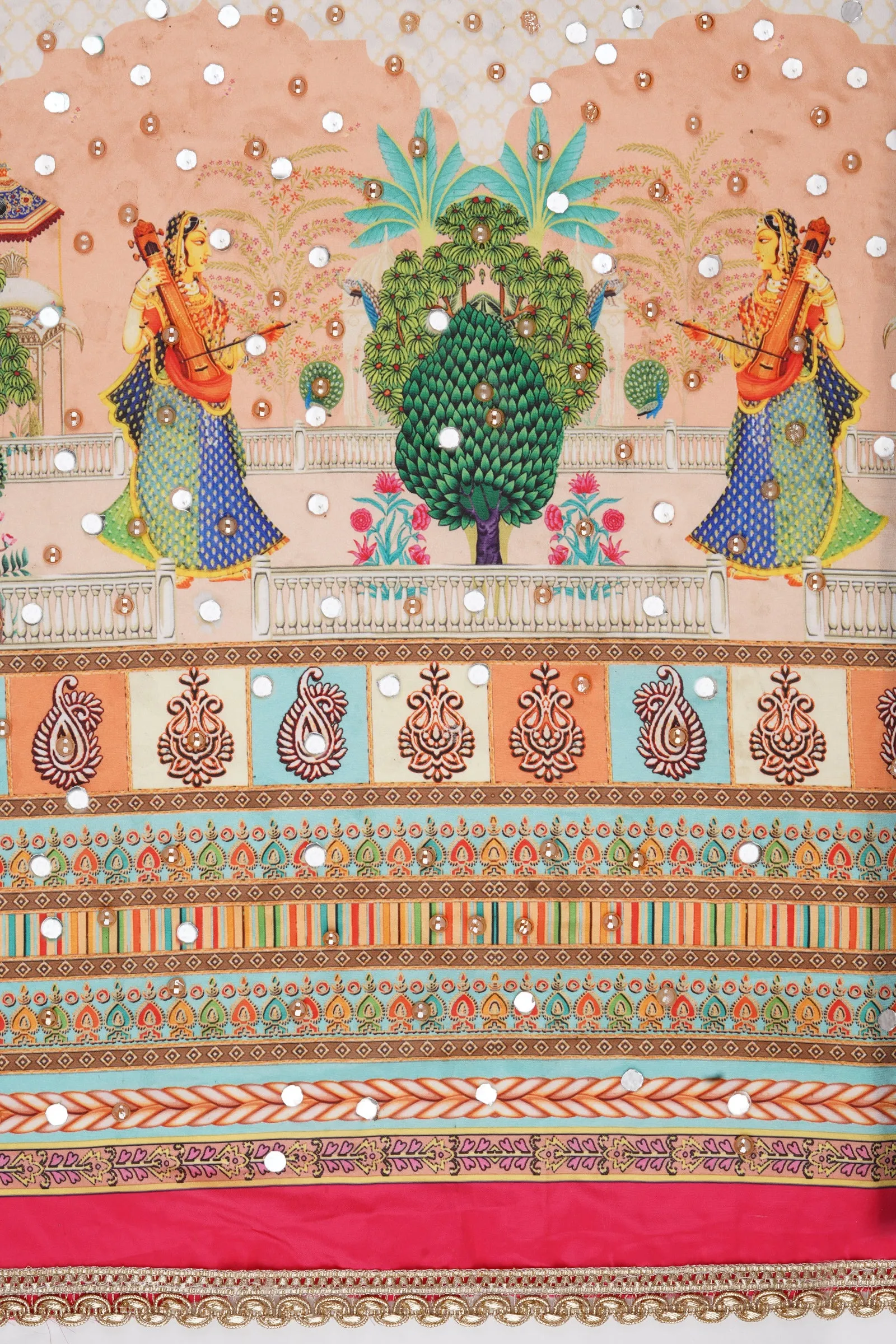 Teejh Begum Embellished Printed Dupatta