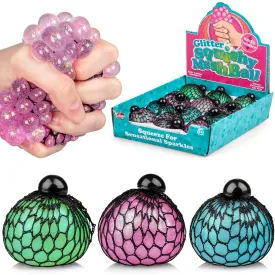 Tobar Glitter Squishy Mesh Ball Assorted Styles